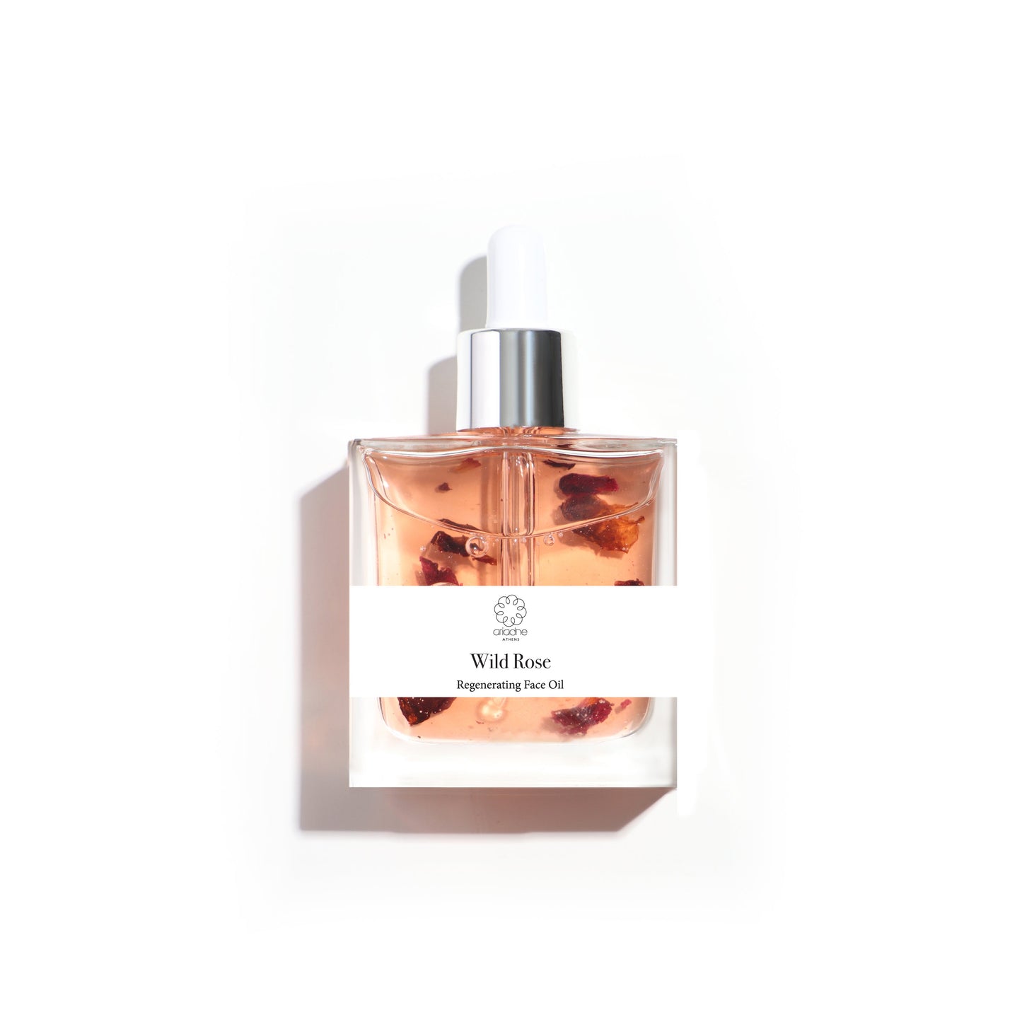 The Wild Rose Face Oil front side.