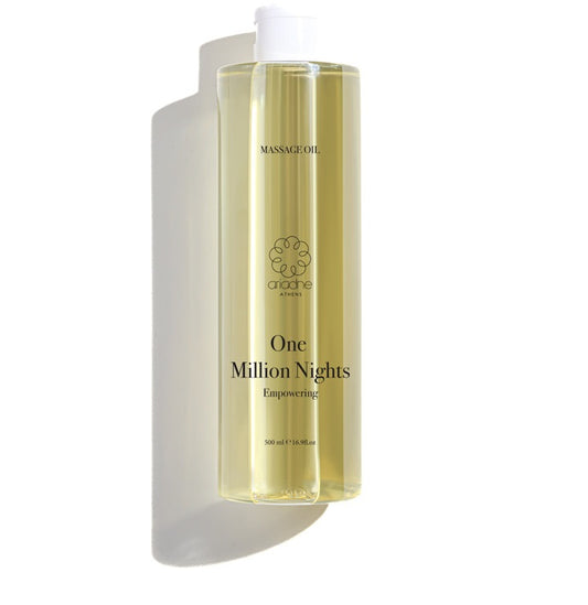 One Million Nights Empowering Body Oil bottle front side.