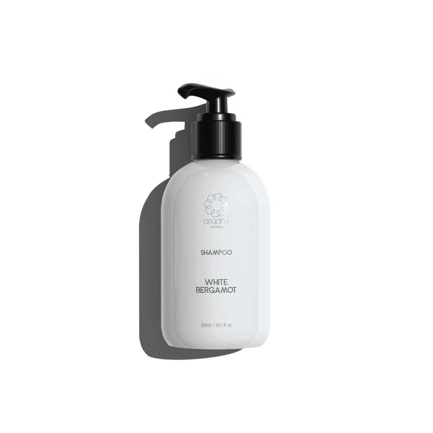 White Bergamot Shampoo front side.